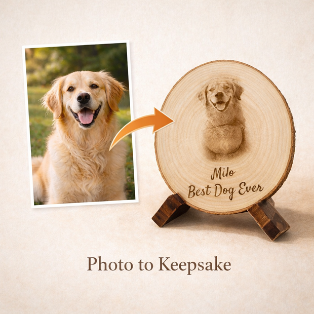 Personalized Dog or Cat Wood Slice Gift